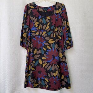 Boden Floral Shift Dress Womens 10 R Floral Boho Cottage Festival Party Fairy